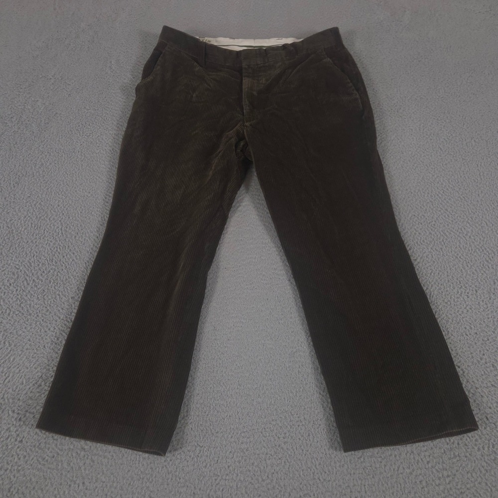 VINTAGE Orvis Pants Mens 40x30‎ Brown Corduroy Straight Leg Cotton Stretch 90s